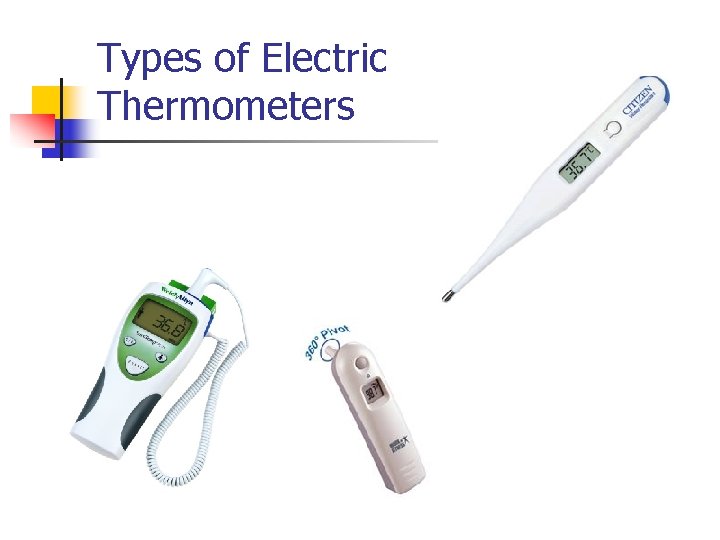 Types of Electric Thermometers 