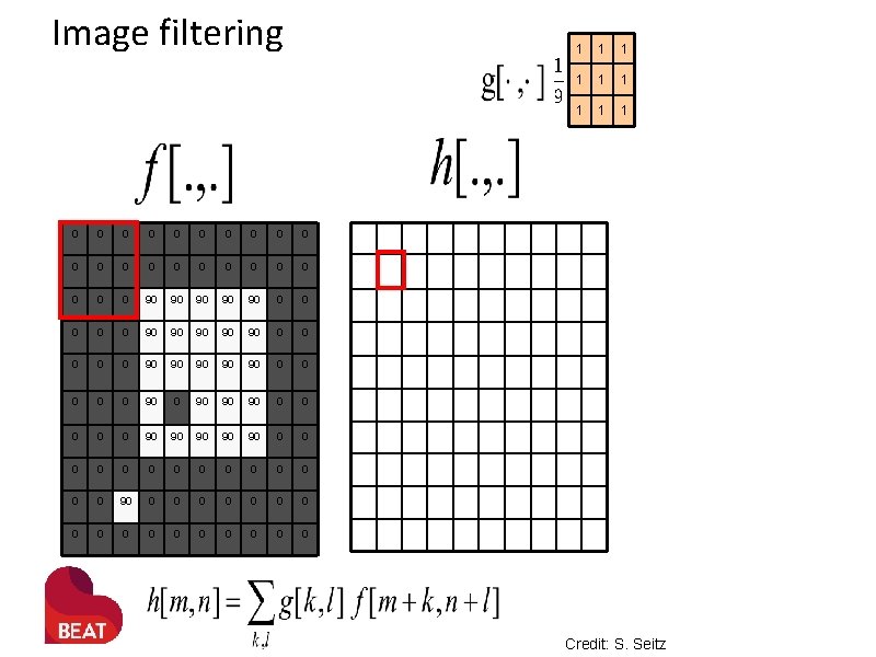 Image filtering 0 0 0 0 0 0 90 90 90 0 0 90