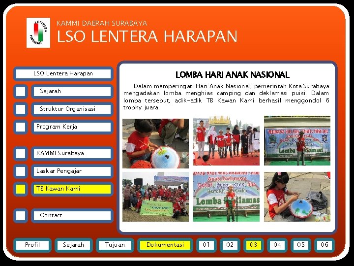 KAMMI DAERAH SURABAYA LSO LENTERA HARAPAN LOMBA HARI ANAK NASIONAL LSO Lentera Harapan Sejarah