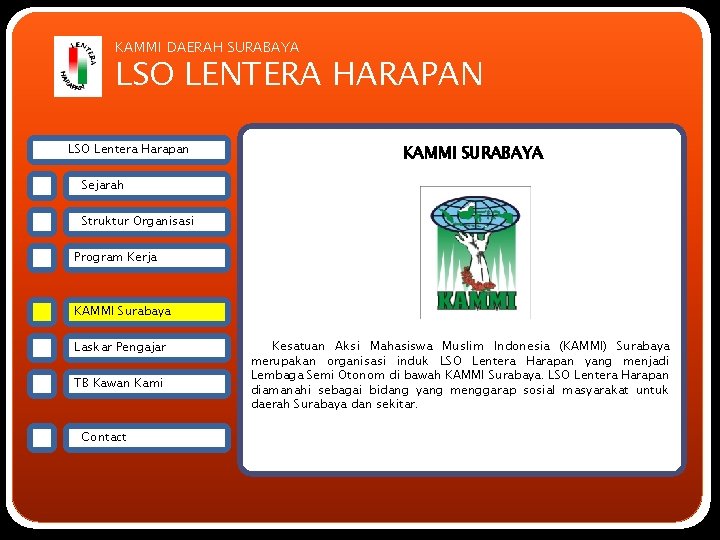 KAMMI DAERAH SURABAYA LSO LENTERA HARAPAN LSO Lentera Harapan KAMMI SURABAYA Sejarah Struktur Organisasi