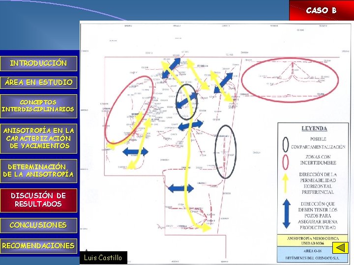 CASO B INTRODUCCIÓN ÁREA EN ESTUDIO CONCEPTOS INTERDISCIPLINARIOS ANISOTROPÍA EN LA CARACTERIZACIÓN DE YACIMIENTOS
