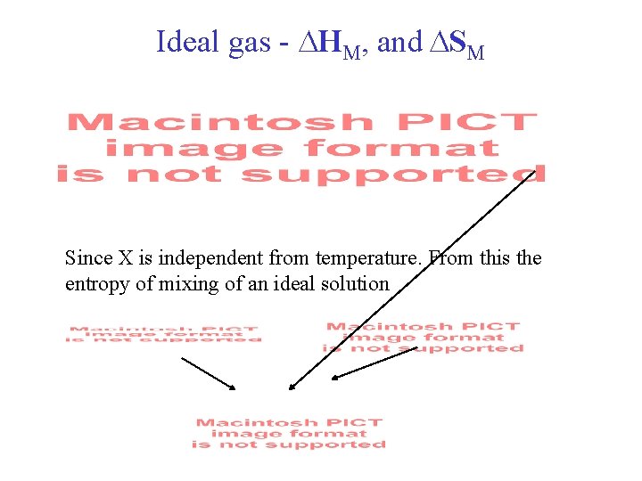 Ideal gas - HM, and SM Since X is independent from temperature. From this