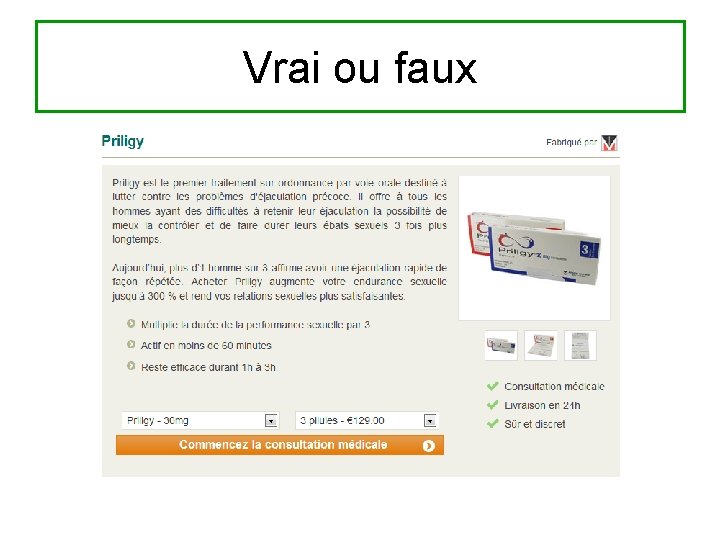 Vrai ou faux 