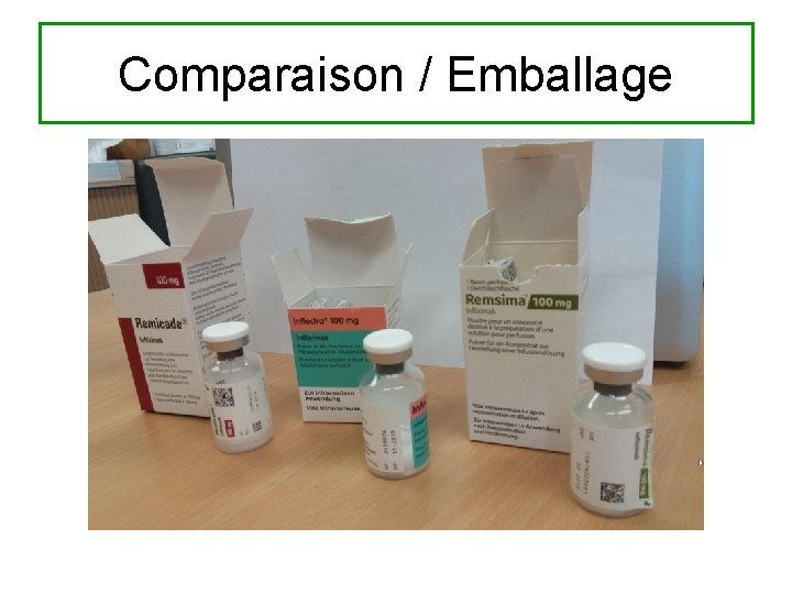 Comparaison / Emballage 