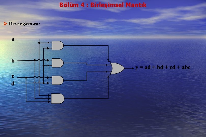 Bölüm 4 : Birleşimsel Mantık Devre Şeması: 