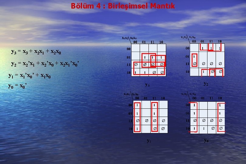 Bölüm 4 : Birleşimsel Mantık y 3 = x 3 + x 2 x