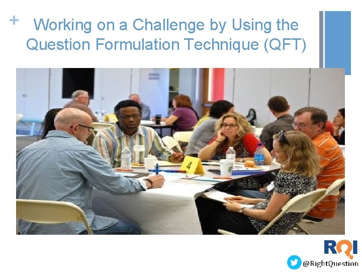 + Working on a Challenge by Using the Question Formulation Technique (QFT) 