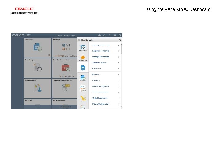 Using the Receivables Dashboard 