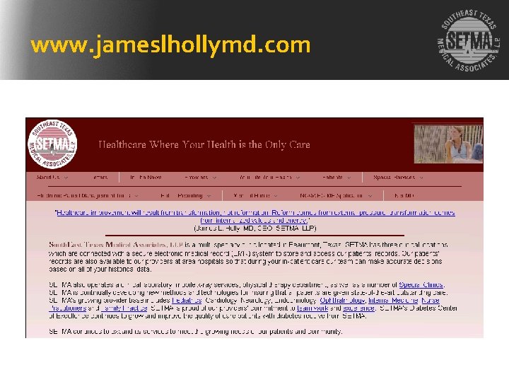 www. jameslhollymd. com 
