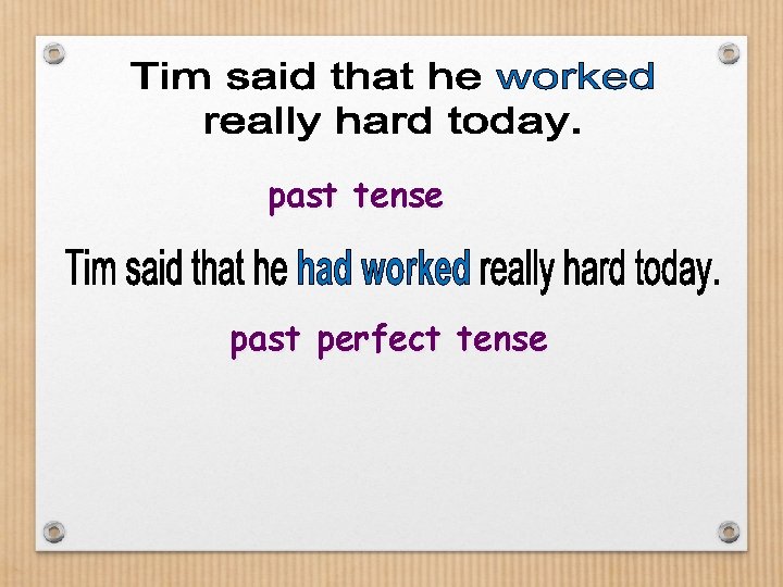 past tense past perfect tense 