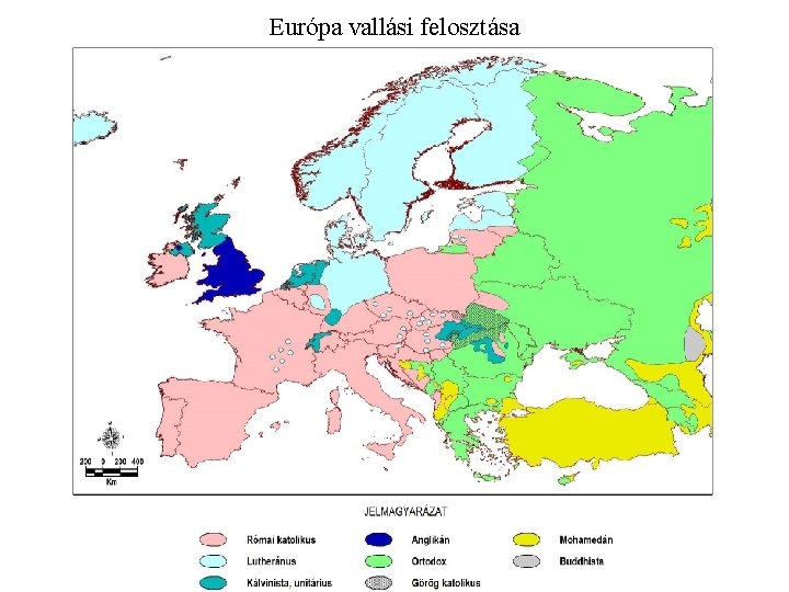 Európa vallási felosztása 