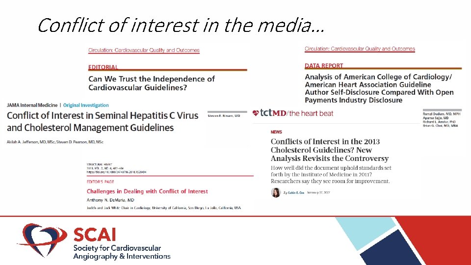 Conflict of interest in the media… 