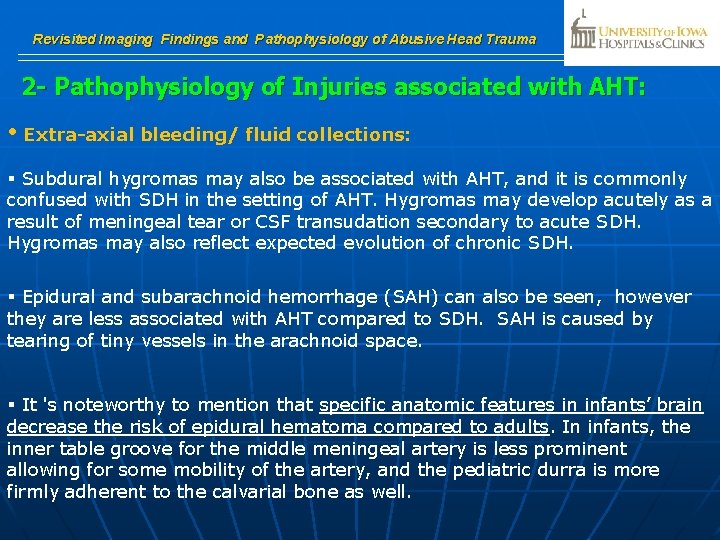 Revisited Imaging Findings and Pathophysiology of Abusive Head Trauma 2 - Pathophysiology of Injuries