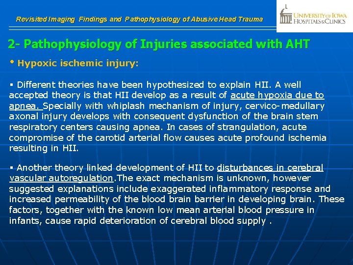 Revisited Imaging Findings and Pathophysiology of Abusive Head Trauma 2 - Pathophysiology of Injuries