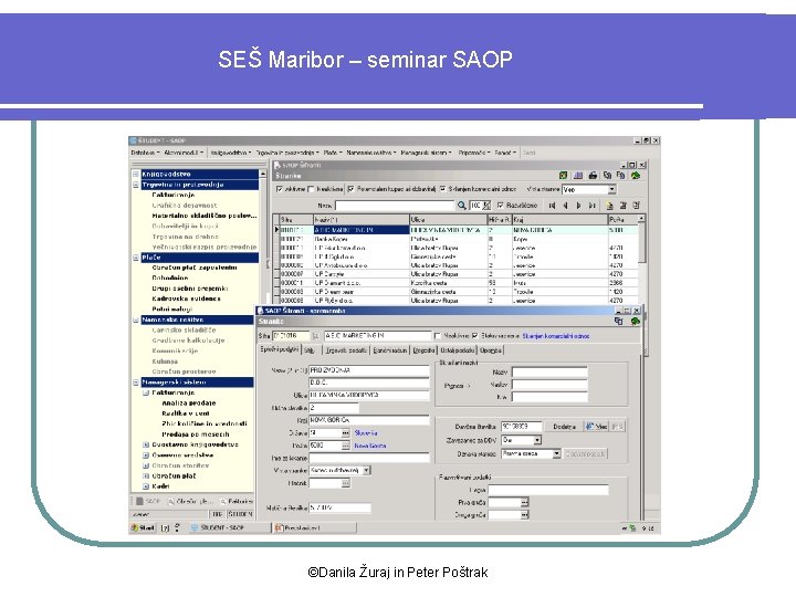 SEŠ Maribor – seminar SAOP ©Danila Žuraj in Peter Poštrak 