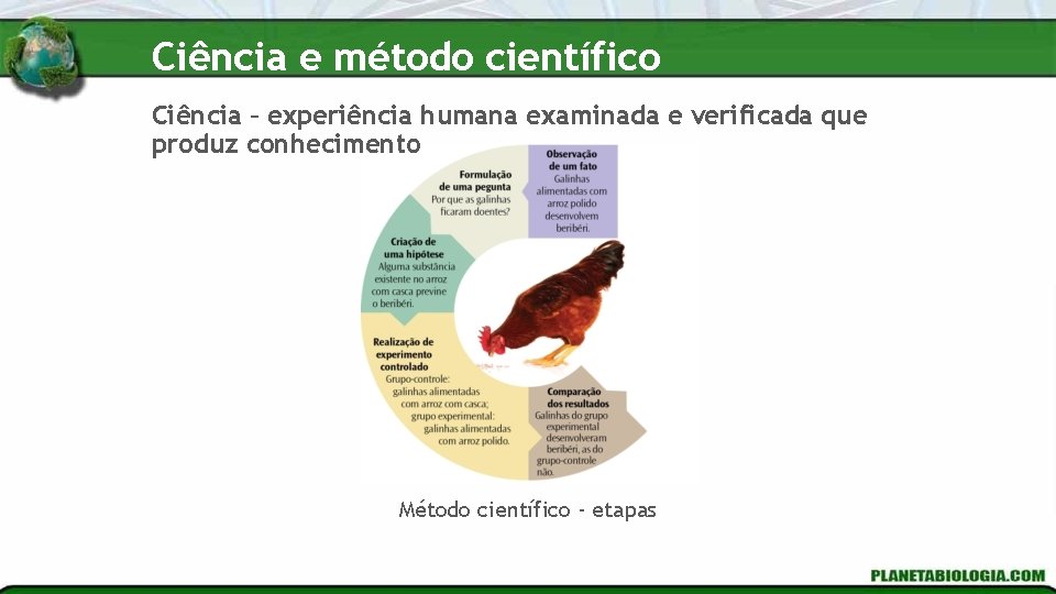 Ciência e método científico Ciência – experiência humana examinada e verificada que produz conhecimento