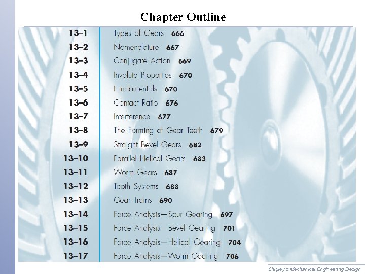 Chapter Outline Shigley’s Mechanical Engineering Design 