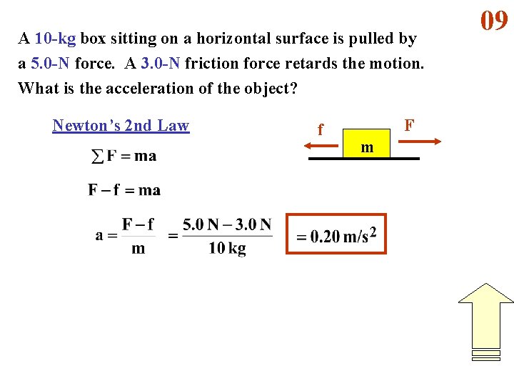 A 10 -kg box sitting on a horizontal surface is pulled by a 5.