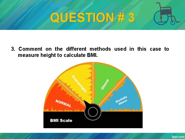 QUESTION # 3 3. Comment on the different methods used in this case to