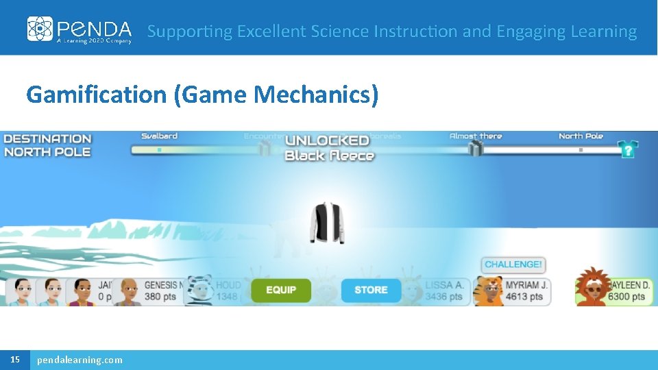 Gamification (Game Mechanics) 15 pendalearning. com 