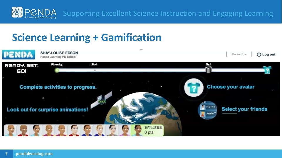 Science Learning + Gamification 7 pendalearning. com 
