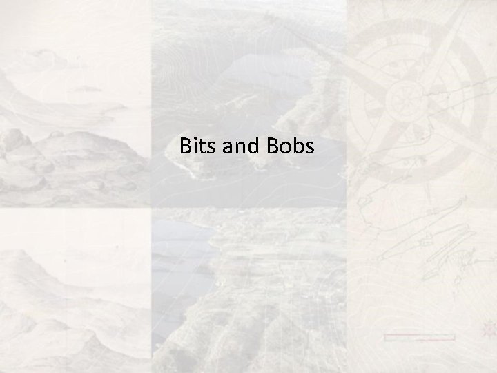 Bits and Bobs 