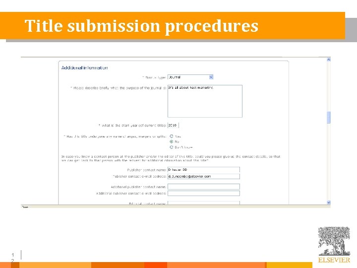 Title submission procedures 1 2 