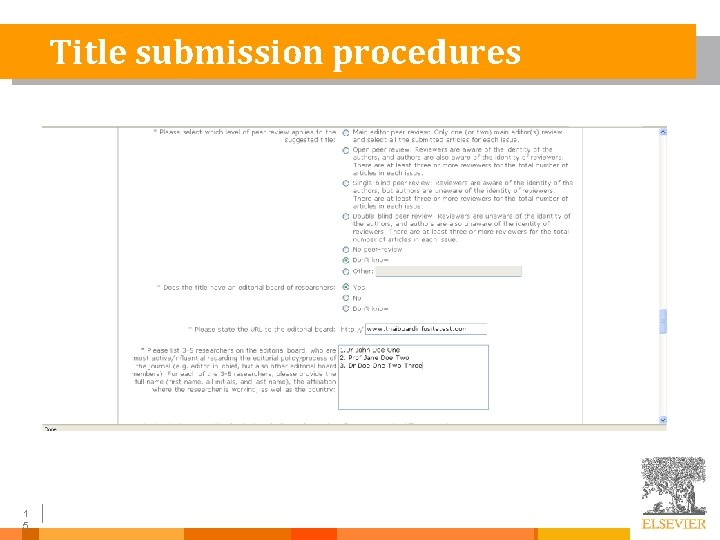 Title submission procedures 1 5 