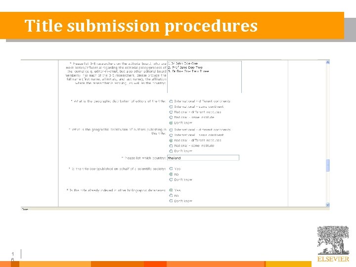 Title submission procedures 1 6 