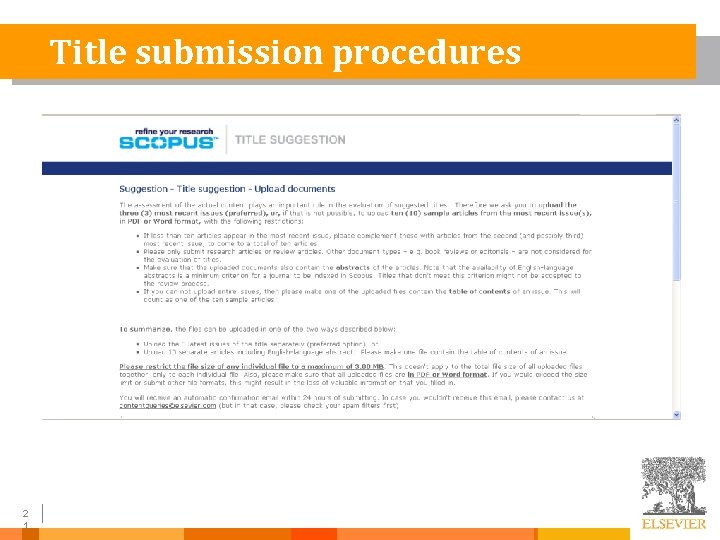 Title submission procedures 2 1 