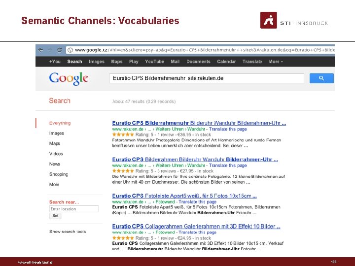 Semantic Channels: Vocabularies www. sti-innsbruck. at 136 