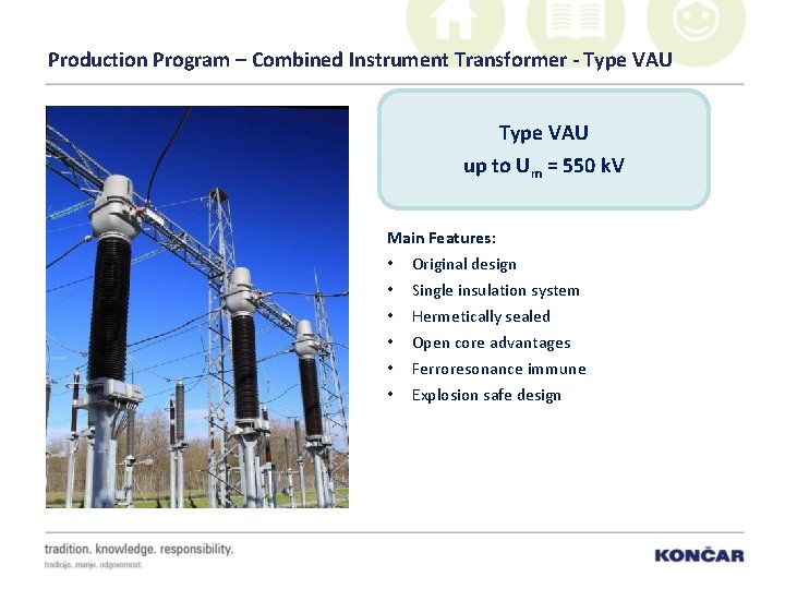 Production Program – Combined Instrument Transformer - Type VAU up to Um = 550