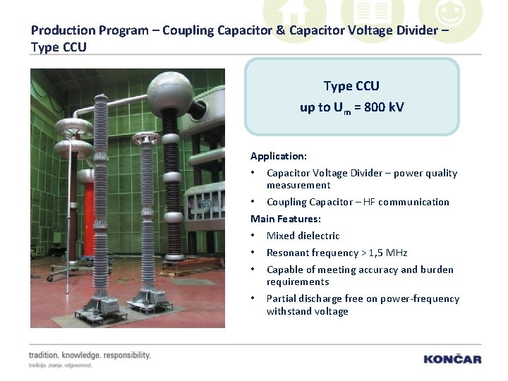 Production Program – Coupling Capacitor & Capacitor Voltage Divider – Type CCU up to