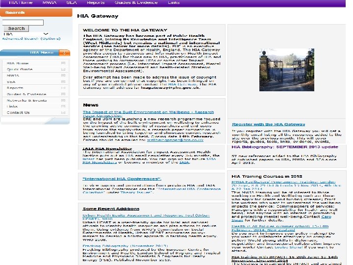 What can you find on the HIA GAteway 27 th February 2014. HIA Workshop:
