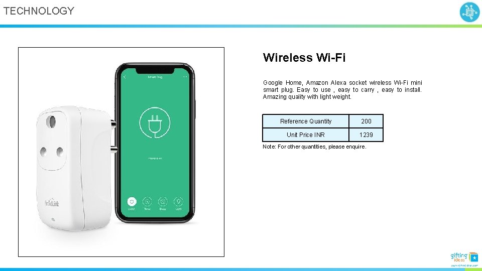 TECHNOLOGY Wireless Wi-Fi Google Home, Amazon Alexa socket wireless Wi-Fi mini smart plug. Easy