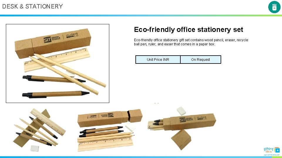 DESK & STATIONERY Eco-friendly office stationery set Eco-friendly office stationery gift set contains wood