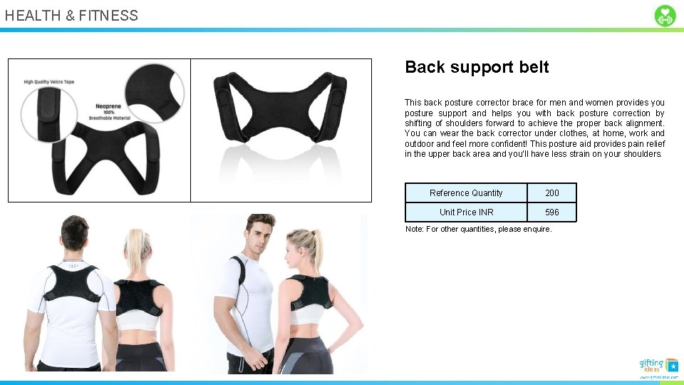 HEALTH & FITNESS Back support belt This back posture corrector brace for men and