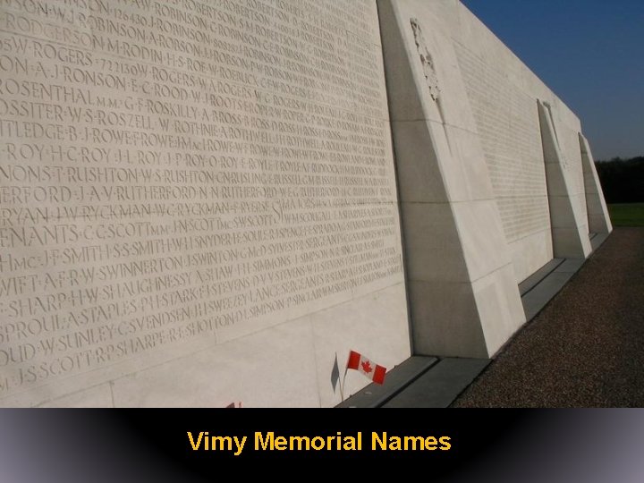 Vimy Memorial Names 