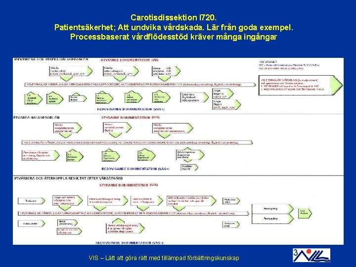 Carotisdissektion I 720. Patientsäkerhet; Att undvika vårdskada. Lär från goda exempel. Processbaserat vårdflödesstöd kräver