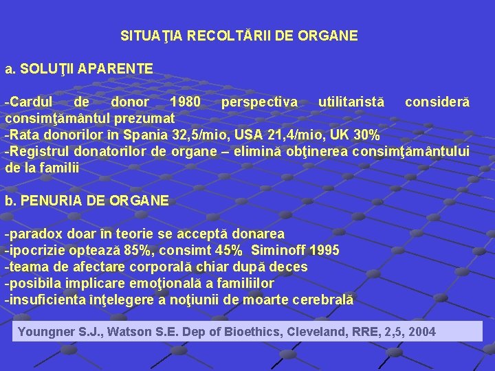 SITUAŢIA RECOLTĂRII DE ORGANE a. SOLUŢII APARENTE -Cardul de donor 1980 perspectiva utilitaristă consideră SITUAŢIA RECOLTĂRII DE ORGANE a. SOLUŢII APARENTE -Cardul de donor 1980 perspectiva utilitaristă consideră