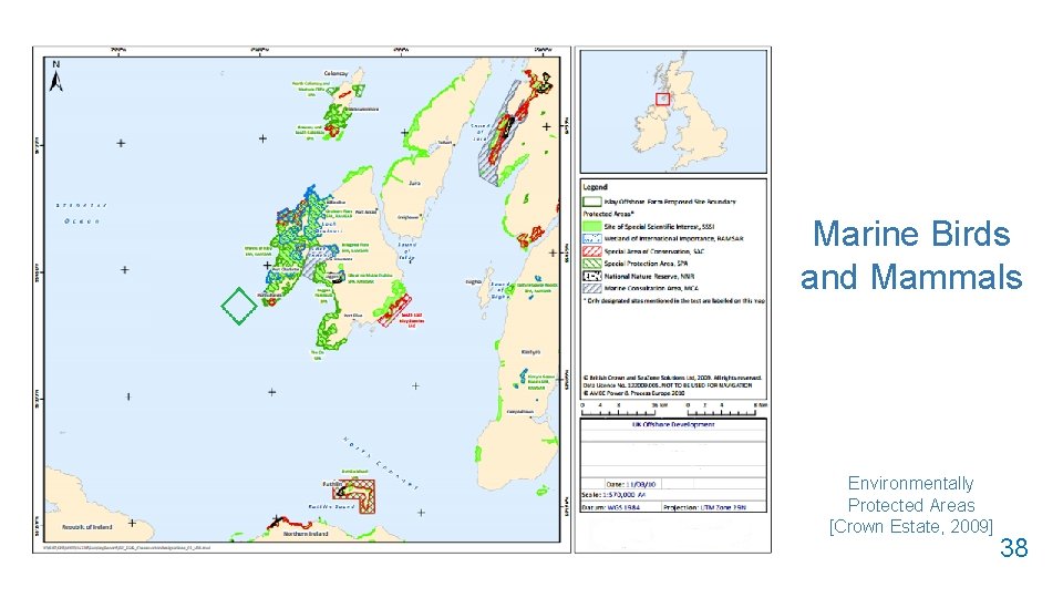 Marine Birds and Mammals Environmentally Protected Areas [Crown Estate, 2009] HOWa. T 38 