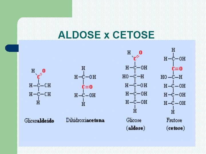 ALDOSE x CETOSE 