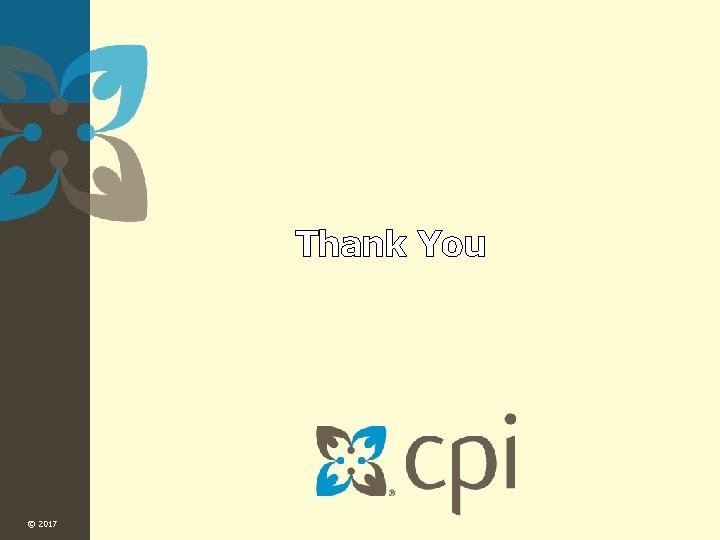 Thank You © 2017 