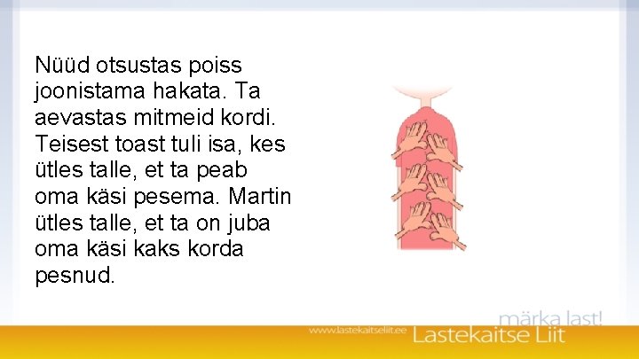 Nüüd otsustas poiss joonistama hakata. Ta aevastas mitmeid kordi. Teisest toast tuli isa, kes