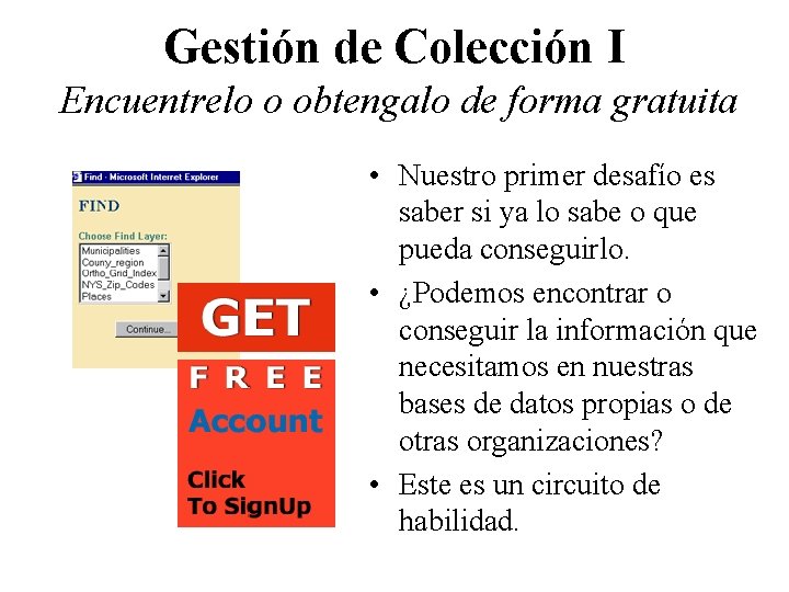 Gestión de Colección I Encuentrelo o obtengalo de forma gratuita • Nuestro primer desafío
