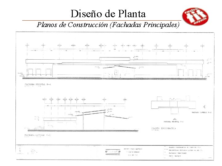 Diseño de Planta Planos de Construcción (Fachadas Principales) 