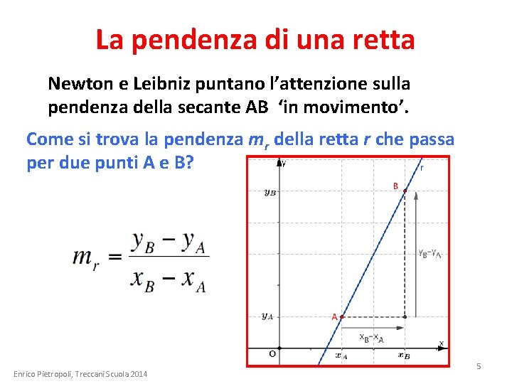 Problemi che conducono alle derivate Enrico Pietropoli Treccani
