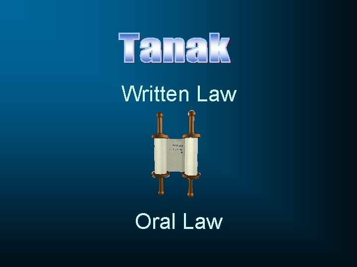 Written Law Oral Law 