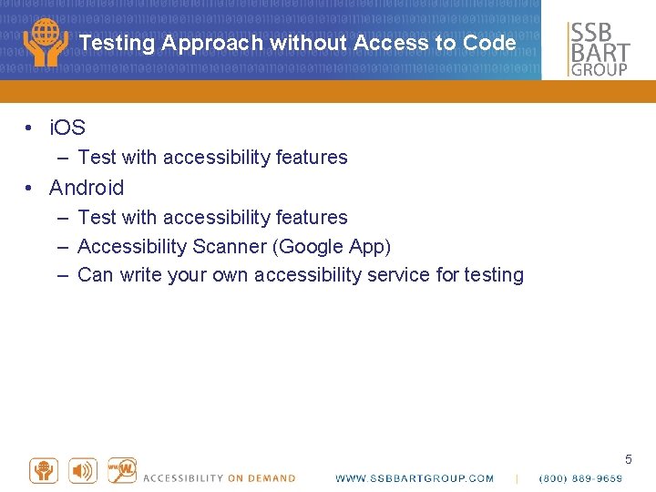 Testing Native Mobile Apps Jonathan Avila Chief Accessibility