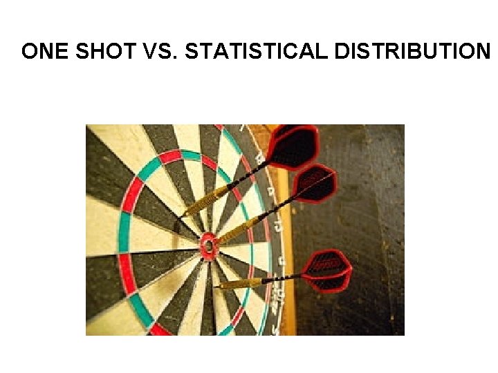 ONE SHOT VS. STATISTICAL DISTRIBUTION 